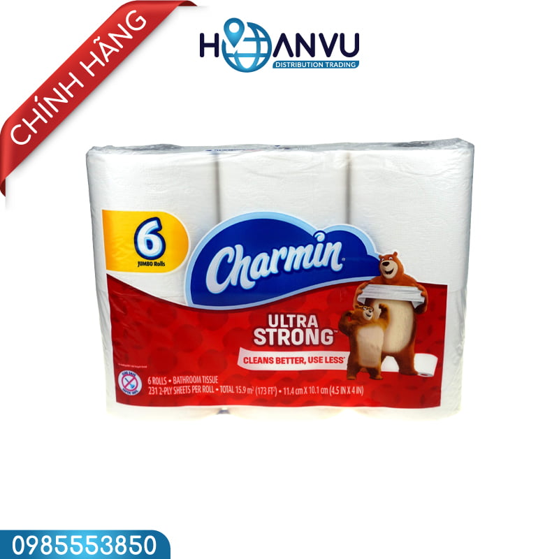 Giấy Cuộn Charmin Ultra Strong Bath Tissue, Set 6 cuộn