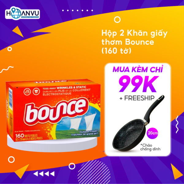 Giấy thơm Bounce 5in1 Dryer Sheets Outdoor Fresh