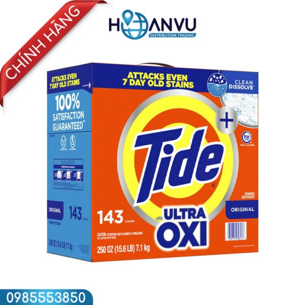 Bột Giặt Tide HE Ultra Oxi Powder Laundry Detergent Original 7.1kg