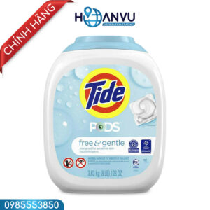 Viên giặt tẩy Tide Pod HE Laundry Detergent Free & Gentle, 152 viên