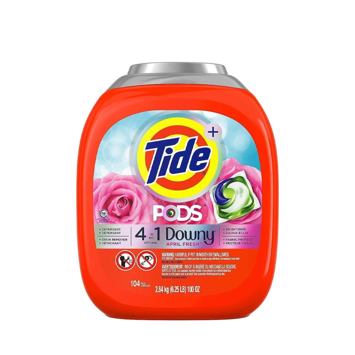 Viên giặt Tide Pods 4 in 1 & Downy April Fresh HE Laundry Detergent, 104 viên