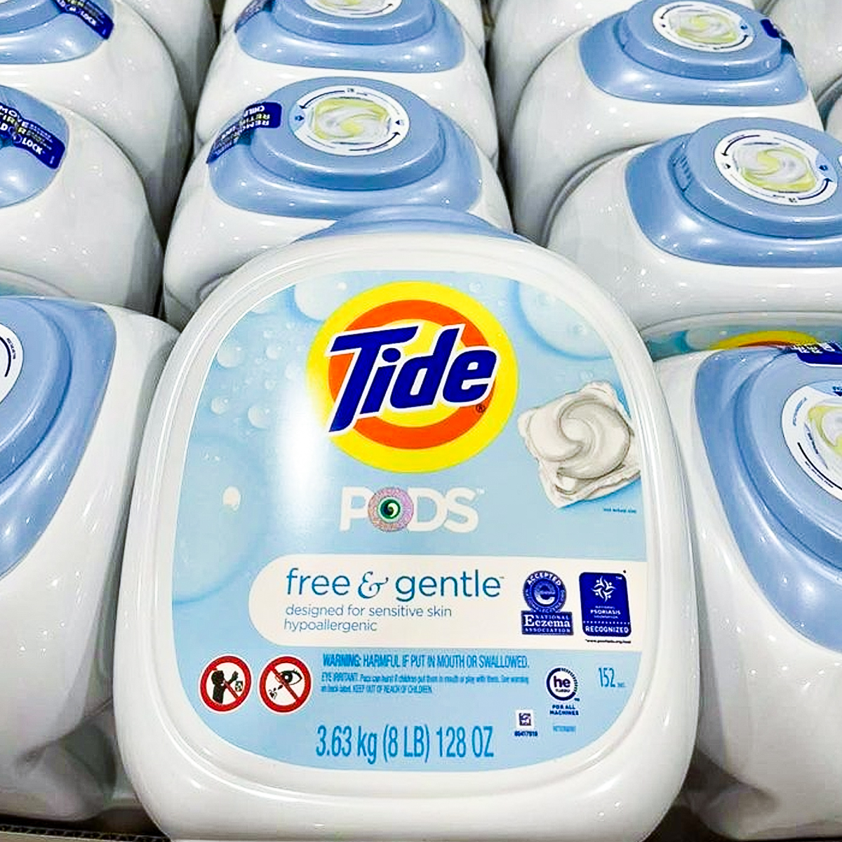 Viên giặt xả Tide Pod HE Laundry Detergent Free & Gentle, 152 viên